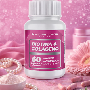 BIOTINA + COLÁGENO 1000MG 60CAPS
