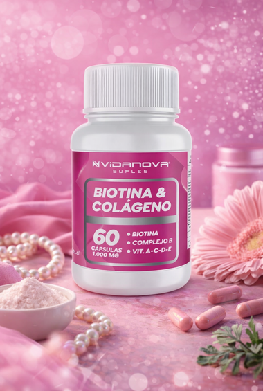 BIOTINA + COLÁGENO 1000MG 60CAPS