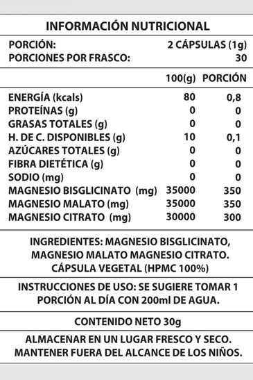 MAGNESIO COMPLEX 1000MG 60CAPS